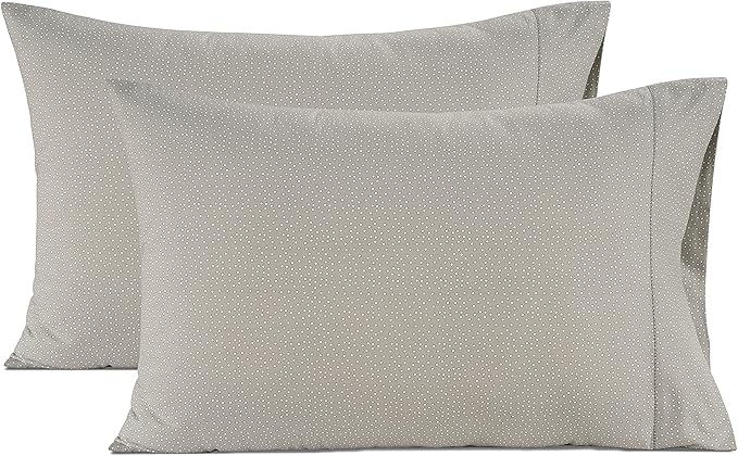 Lane Linen 100% Organic Cotton King Size Pillow Cases Set of 2 (20''x36''), Organic Cotton Pillowcases, King Pillow Cases Set of 2 Snowdrop