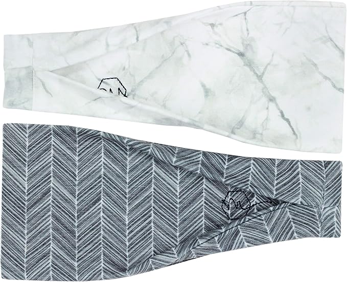 Maven Thread 4" Wide Workout Headbands for Women (2 Pack) – Non-Slip Sweatbands for Gym, Running & Yoga