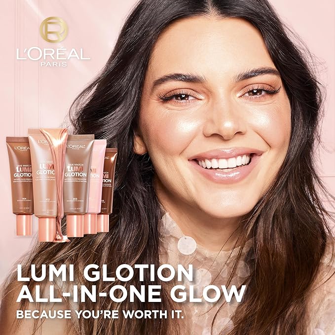 L'Oreal Paris Revitalift 1.5% Pure Hyaluronic Acid Face Serum 1.0 oz + True Match Lumi Glotion Natural Glow Enhancer Lotion, Medium 1.35 fl. oz, 1 kit