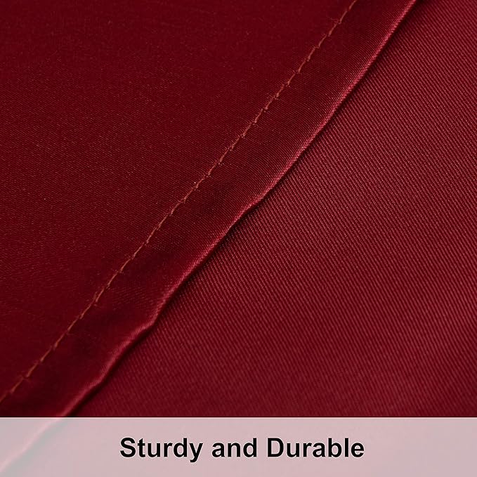 NTBAY 2 Pack Satin King Pillowcases for Hair and Skin, Luxurious and Silky Pillow Cases with Envelope Closure, 20x40 Inches, Wine Red