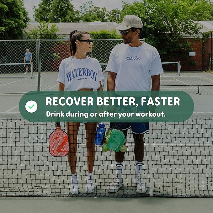 Waterboy Workout Hydration | 2,960mg Sugar Free Electrolyte Powder Packets | L-Glutamine + Vitamins | No Sugar, All Natural, Gluten Free | 15 Drink Stick Mixes (Lemon Lime)