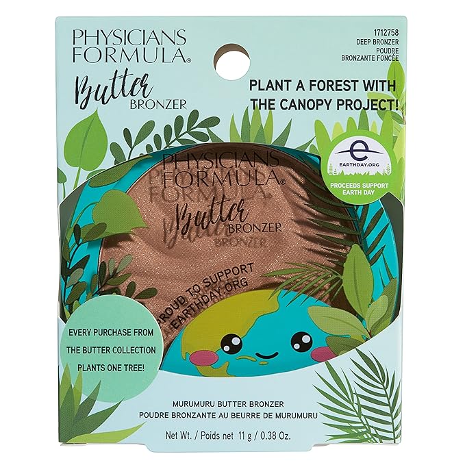 Physicians Formula Earth Day Butter Bronzer Deep Bronzer, Clean Beauty, Dermatologist Tested, Vegan, Cruelty-Free