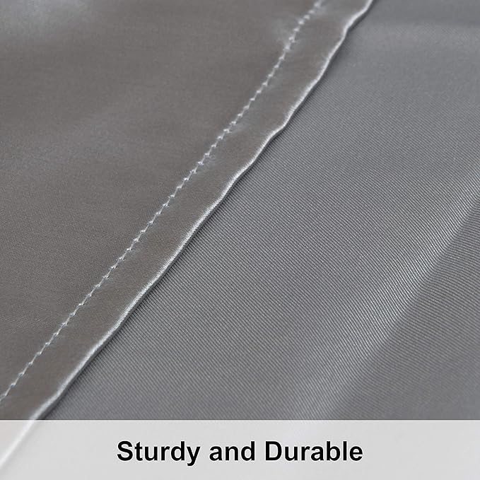 NTBAY 2 Pack Satin King Pillowcases for Hair and Skin, Luxurious and Silky Pillow Cases with Envelope Closure, 20x36 Inches, Grey