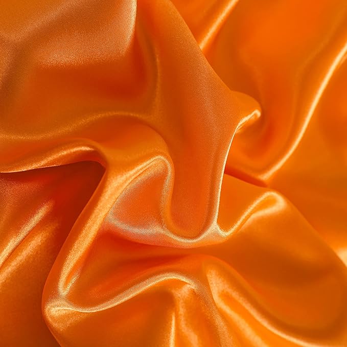 NTBAY 2 Pack Satin King Pillowcases for Hair and Skin, Luxurious and Silky Pillow Cases with Envelope Closure, 20x36 Inches, Orange
