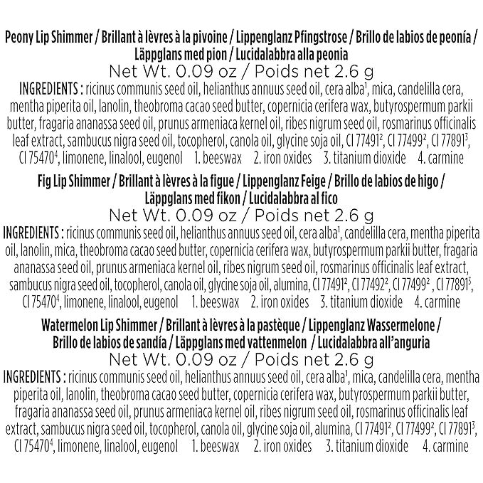 Burt's Bees Lip Balm Spring Gifts, 3 Nourishing Lip Care Shimmers for All Day Glow, Kissable Color Spring Gift Set -Peony, Fig & Rhubarb (Packaging May Vary)