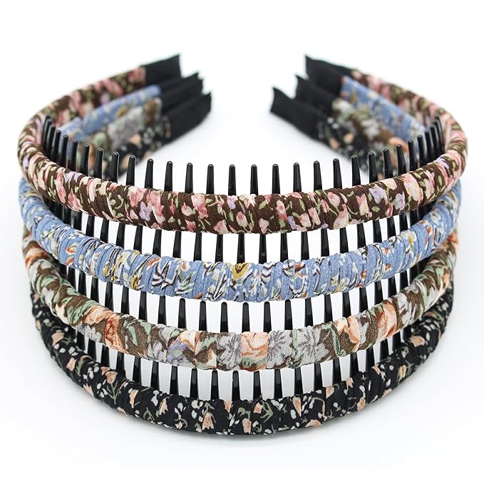 Fashion Hair Accessories Teeth Comb Hair Hoop Bands Soft Comfy Non-slip Headbands for Women (4 colors)