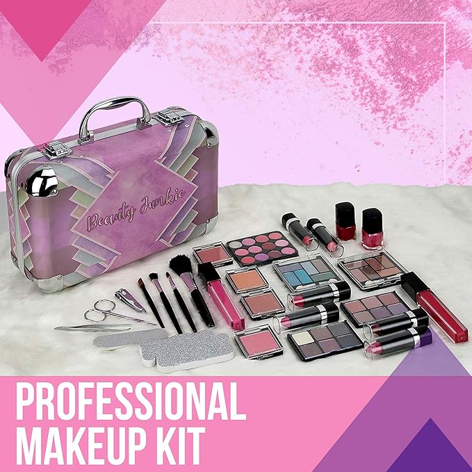 Starter Carry-All Teen Makeup Kit Gift Set, Pink, 1 Count