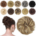 FESHFEN Messy Bun Hair Piece - Elastic Wavy Curly Hair Bun Scrunchies Extensions Synthetic Chignon Hairpieces for Women, Sand 1.5 oz