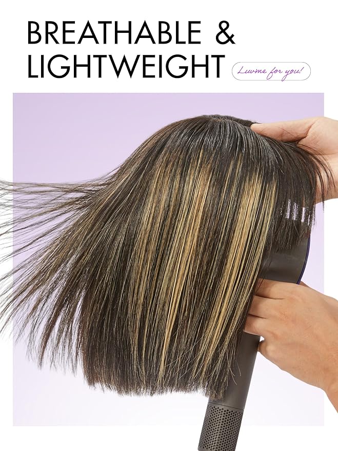 LUVME HAIR 10 Inch Silky Straight Bob Wig with Bangs Human Hair Realistic HD Lace Short Black Bob Wigs, Ready to Go Blunt Cut Bob Wig Glueless 180 Density