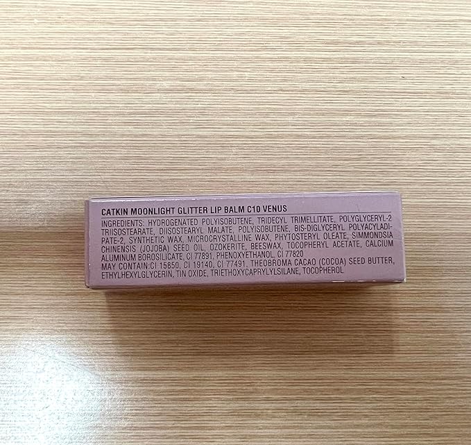 Catkin Lip Balm Color Tinted Glitter Lipstick Ultra Hydrating Lip Moistrurizer Chapstick with Vitamin E Nourishing For Cracked & Dry Lips 0.12 oz C10 Venus - Peach Pink …