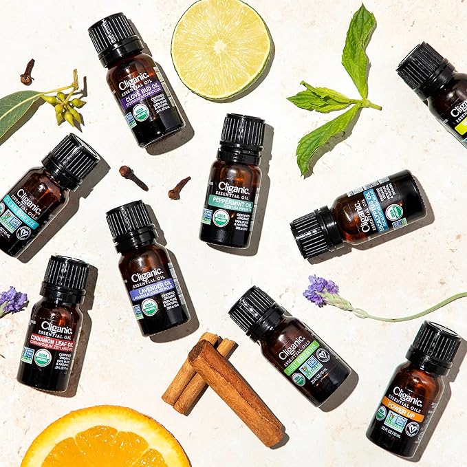 Cliganic Organic Rosemary Essential Oil, 100% Pure Natural, for Hair, Skin, Aromatherapy | Non-GMO Verified (Packaging May Vary)
