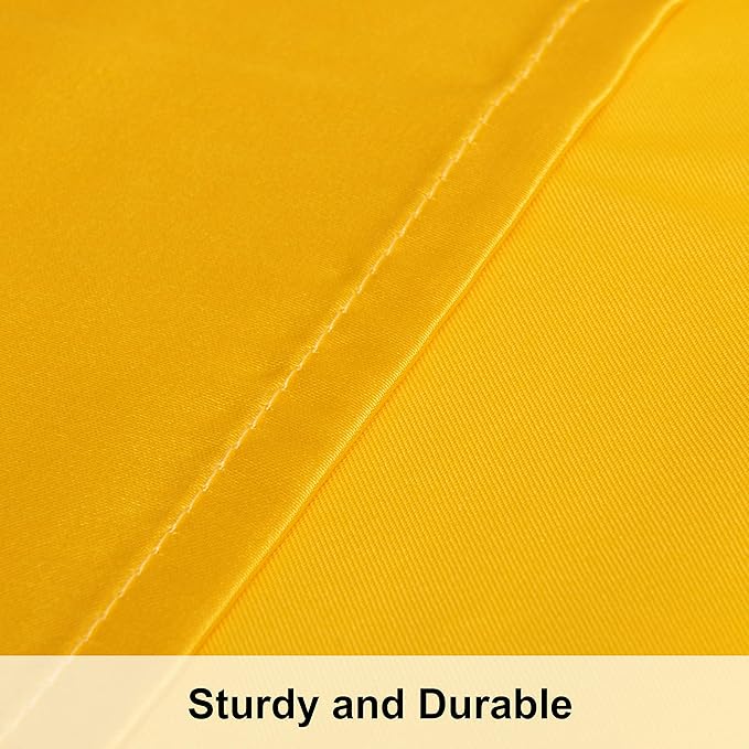 NTBAY 2 Pack Satin King Pillowcases for Hair and Skin, Luxurious and Silky Pillow Cases with Envelope Closure, 20x36 Inches, Yellow