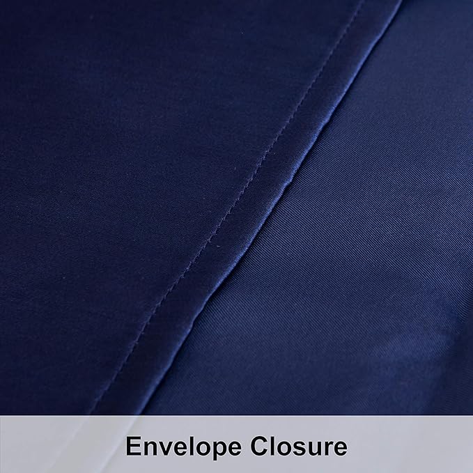 NTBAY Satin Body Pillowcase for Hair and Skin, Luxurious and Silky Pillow case with Envelope Closure, 20x54 Inches, Navy Blue