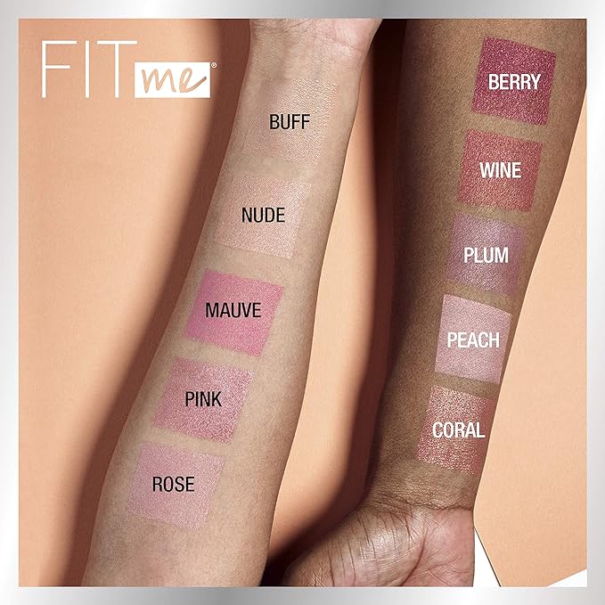 Maybelline Fit Me Blush, Lightweight, Smooth, Blendable, Long-lasting All-Day Face Enhancing Makeup Color, Buff, 1 Count (Pack of 4)