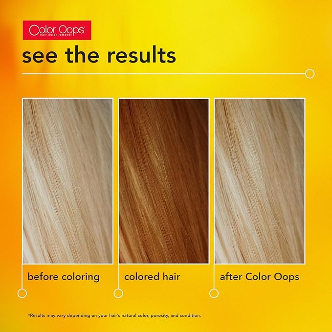 Color Oops Extra Conditioning Hair Color Remover, 1 Application, Hair Dye Remover Processes in 20 Minutes, Safely Removes Permanent & Semi-Permanent Dye, Ammonia & Bleach Free