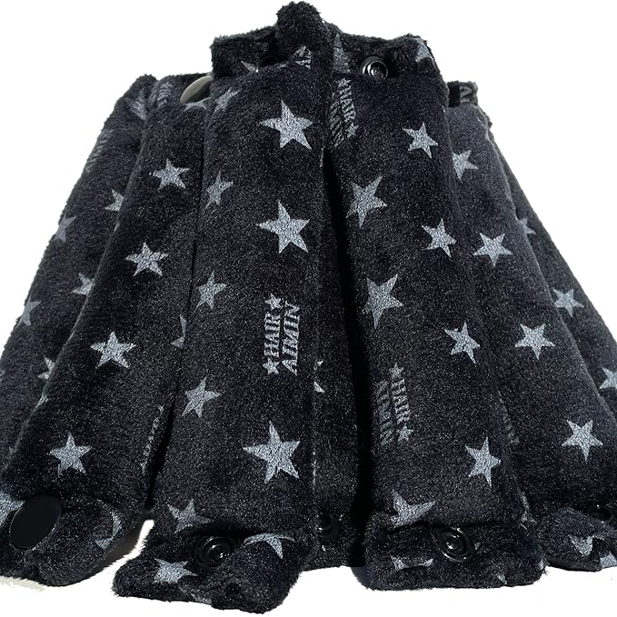 Aimin Hair Heatless Hair Curlers No Heat, Heatless Curls Overnight Blowout Rods, No Heat Hair Curlers To Sleep In, Soft Flexi Rods For Long Hair, Thick Curling Rod Styling Tools(20pcs star black)