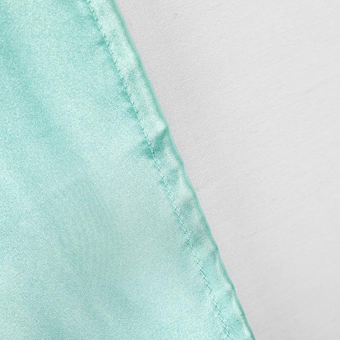 NTBAY 12 Pack Satin Queen Pillowcases for Hair and Skin, Luxurious and Silky Pillow Cases with Envelope Closure, 20 x 30 Inches, Light Blue