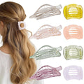 8 PCS Flat Hair Clips for Women French Matte Flat Claw Clips for Thick & Thin Hair No-Slip Hair Barrettes, Strong Hold Styling Accessories