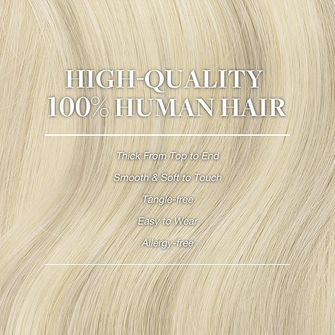 GOO GOO Clip in Hair Extensions Real Human Hair, Remy Human Hair Extensions Clip ins for Women, Natural Human Hair, 20inch 150g 9Pcs, 17A/60A Ash Blonde Highlighted Platinum Blonde