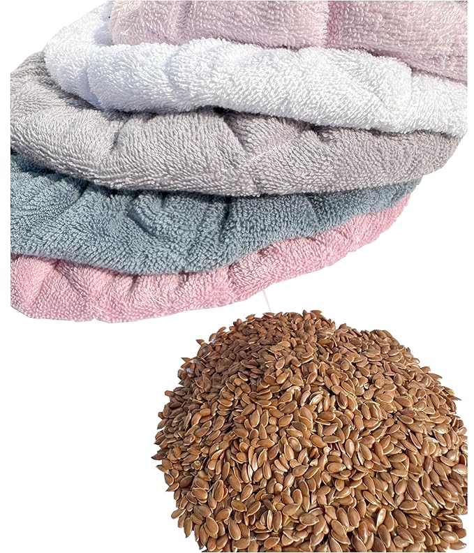 AKISS Flaxseed Deep Conditioning Heat Cap Portable Microwave Hot Bonnet Therapy Hair care Cap For Women (Grey/Dot, Large)