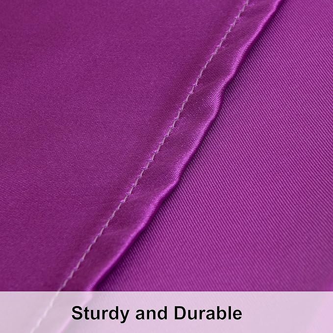 NTBAY 12 Pack Satin Queen Pillowcases for Hair and Skin, Luxurious and Silky Pillow Cases with Envelope Closure, 20 x 30 Inches, Purple