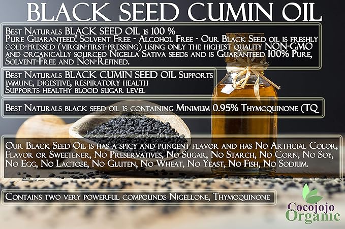 Dr Joe Lab Egyptian Black Seed Oil - Bulk 32 oz - Natural, Black Cumin, Unrefined, Kalonji, Cold Pressed, Extra Virgin, Blessed, Vegan, Non GMO - for Hair Skin
