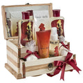 French Vanilla Bath Set Essential Bath and Body Basket: 2 Vanilla Bath Bombs, Body Lotion, Body Spray, Bath Salts, etc in a Wooden Jewelry Box