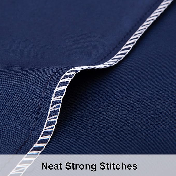NTBAY 2 Pack Satin King Pillowcases for Hair and Skin, Luxurious and Silky Pillow Cases with Envelope Closure, 20x40 Inches, Navy Blue