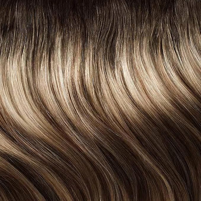 Luxy 100% Remy Human Hair – Halo Clip-In Hair Extensions –Natural Looking Volume & Length - One-Piece - Easy 5-Min Application 150 grams 12" Dimensional Rooted Light Bronde