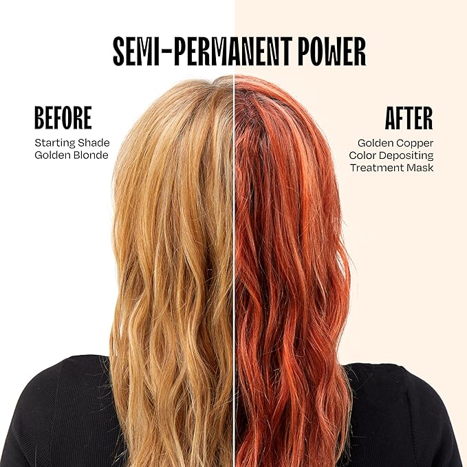 Overtone Semi Permanent Hair Color Conditioner, Golden Copper, 8 oz, Nourishing, Damage-Free, Color Depositing Mask for All Hair Types with Shea Butter & Coconut Oil, Vegan & Cruelty-Free