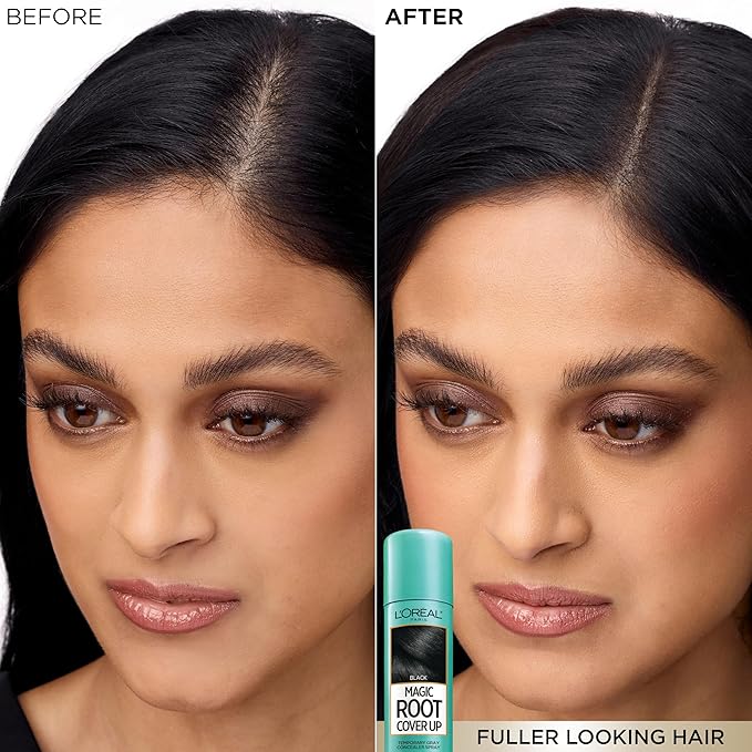 L'Oreal Paris Hair Color Root Cover Up Temporary Gray Concealer Spray Light Brown (Pack of 2) (Packaging May Vary)