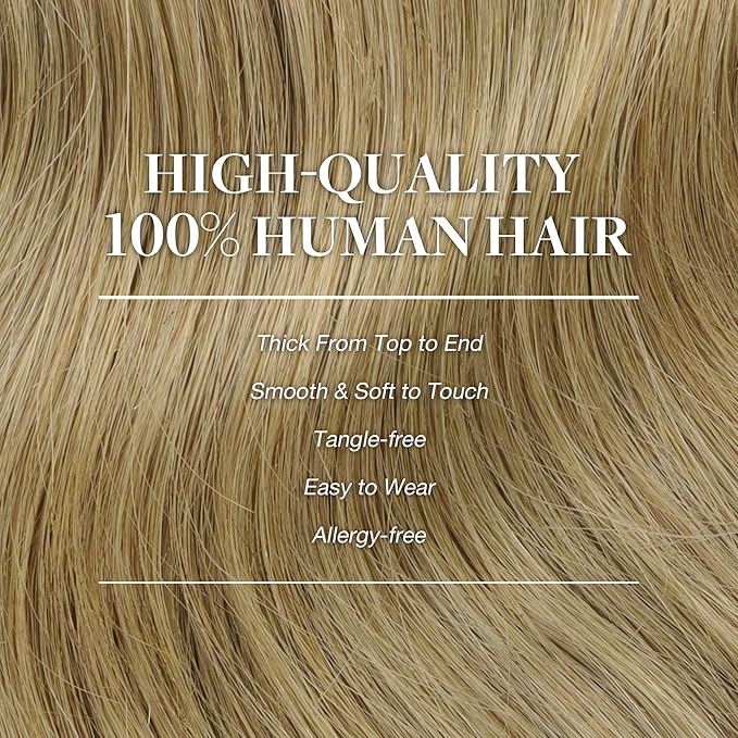 GOO GOO Clip in Hair Extensions Real Human Hair, Remy Human Hair Extensions Clip ins for Women, Natural Human Hair, 20inch 120g 7Pcs, 7 Bronde