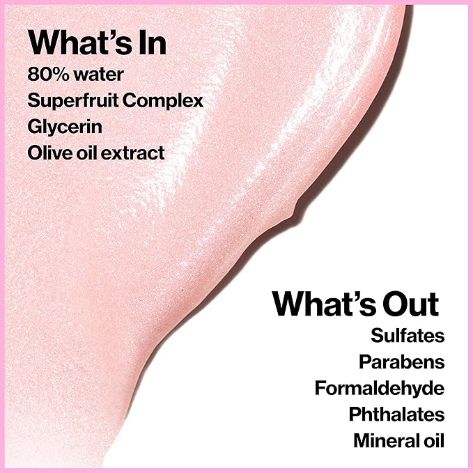 Revlon Face Primer, PhotoReady Face Gloss Rose Glow, Face Makeup for All Skin Types, Hydrates, Illuminates & Moisturizes, Infused with Glycerin & Olive Oil Extract, 80% Water, 1 Fl Oz