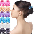 RC ROCHE ORNAMENT 12 Pcs Small Hair Clips for Women 1.3" Inch Thick or Thin Hair Jaw Clamps Secure Strong Hold No Slip, Medium Transparent Multicolor