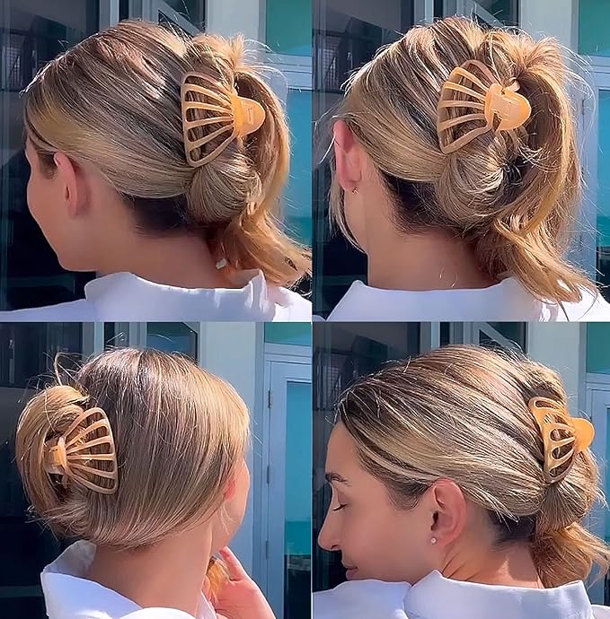 Camila Paris CP3051 2PK French Octopus Hair Clip for Women for Thick Volume Hair, Girls Hair Claw Clips Jaw Fashion Durable Styling Hair Accessories for Women, Strong Hold No Slip Grip, Made in France