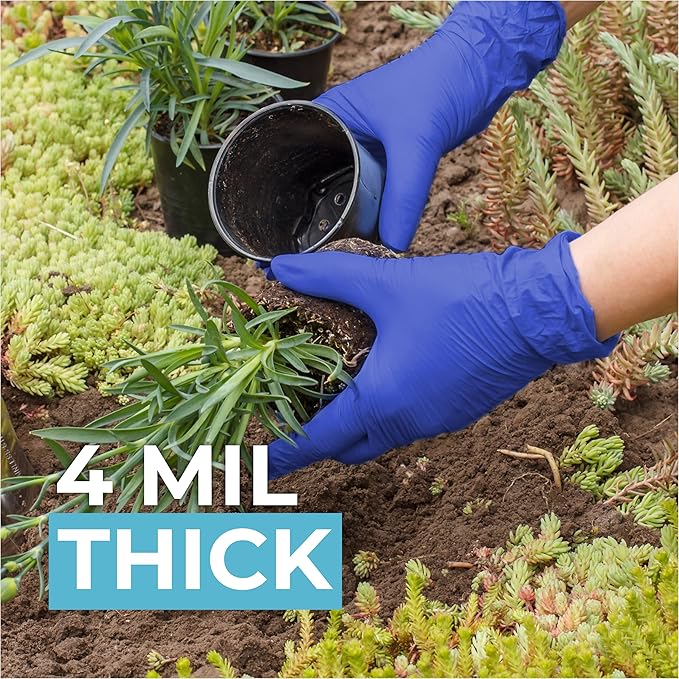 Blue Nitrile Gloves, Disposable Gloves, Comfortable, Powder Free, Latex Free