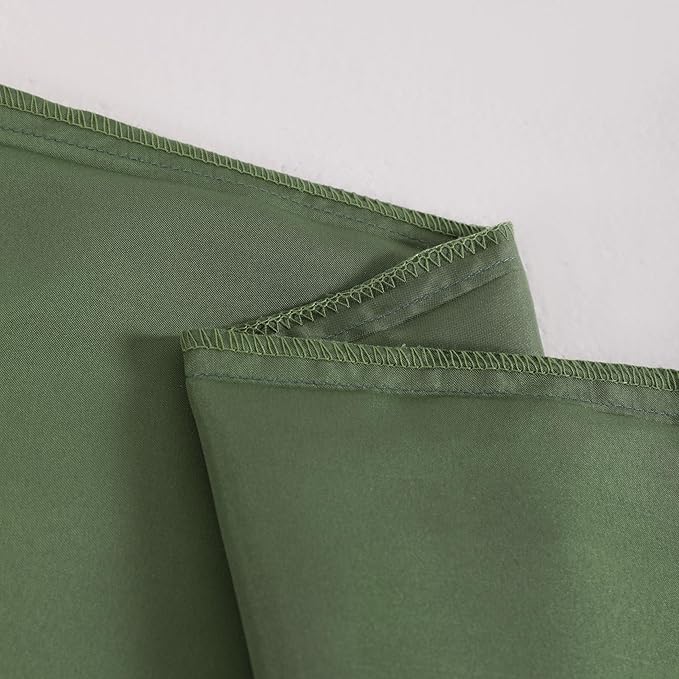 NTBAY 2 Pack Satin King Pillowcases for Hair and Skin, Luxurious and Silky Pillow Cases with Envelope Closure, 20x36 Inches, Olive Green