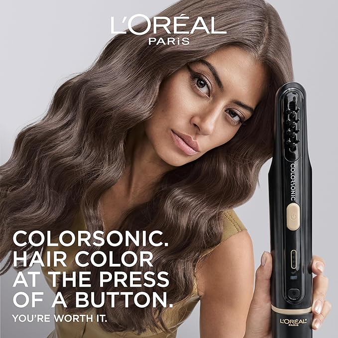 L'Oreal Paris Colorsonic Permanent Hair Dye Cartridge, Vibrant Hair Color for Root Touch Up, Gray Coverage or All Over Color in just 5 Minutes, 6A Light Ash Brown (Coloring Device Sold Separately)