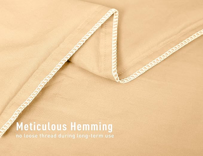 Sunflower Queen Pillowcases Set of 2, 100% Cotton Queen Size Pillow Cases 2, 20×30 inches Desert Mist, Soft and Breathable