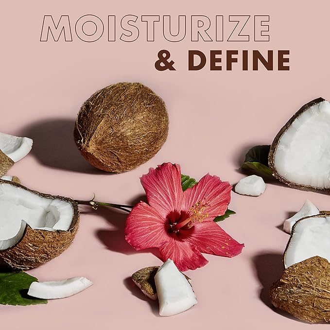 SheaMoisture Curl Enhancing Smoothie Hair Cream Coconut and Hibiscus for Thick, Curly Hair Sulfate Free and Paraben Free Curl Cream 20 oz