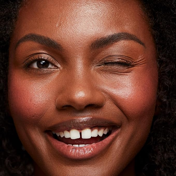 Saie Dew Blush - Lightweight Liquid Blush with a Blendable + Buildable Cream Finish - Dewy Cheek Tint with Doe Foot Wand Makeup Applicator - Warm Dusty Rose - Cutie (.40 oz)