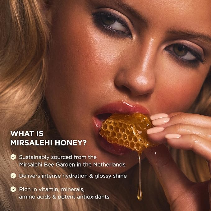 Gisou Honey Infused Hair Oil - Hydrating & Frizz Control Treatment with Mirsalehi Honey, Adds Shine & Heat Protectant for All Hair Types, 1.7 Fl Oz