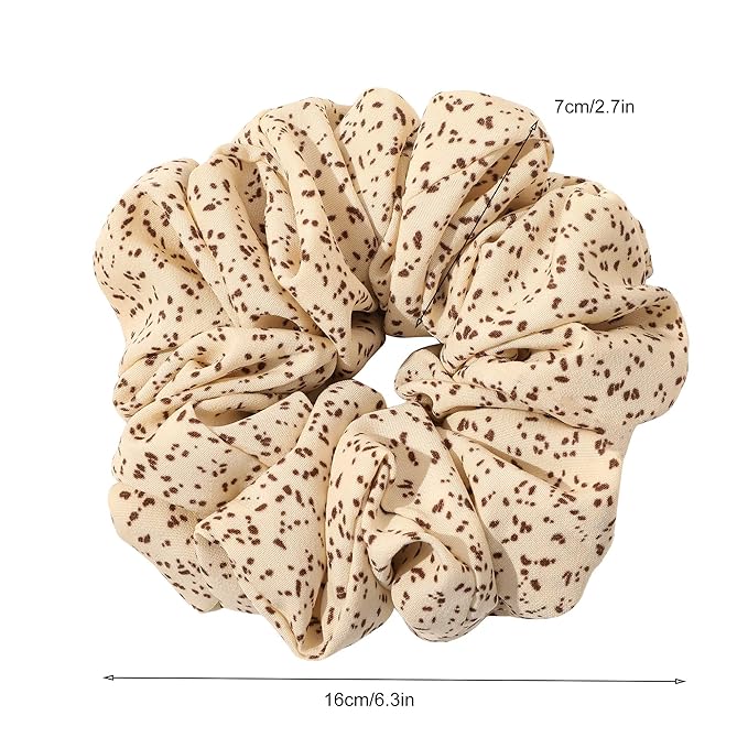 Scrunchies Hair Ties for Women - Big Silk Satin Scrunchie Exra Large Jumbo Gaint Oversized Cute Scrunchy for Curl Thick Hair Yellow Ligas Para el Cabello De Mujer Decorations Gift for Girls