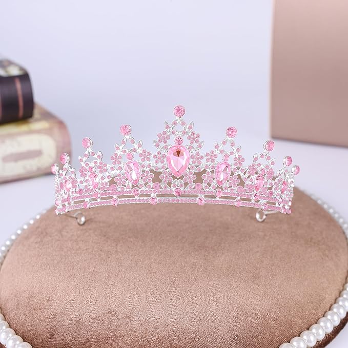Princess Tiara and Crown for Women Wedding Tiaras for Bridal girls Tiaras and Crystal Crowns Rhinestone Headband Metal Hair Accessories for Costume Birthday Party Prom Gifts
