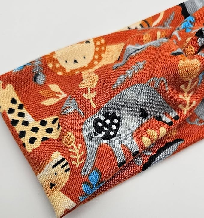 Soft Stretchy Headband, 3-in-1 Versatile Twist Style, One-Piece (Rusty Safari, Adult)