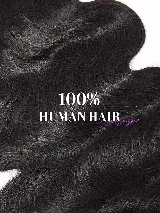 LUVME Invisible Clip in Hair Extensions,Body Wave 14 Inch 2 Pack 220g 12pcs Human Hair Invisible Clip ins Hair Extensions Natural Black Hair for Women