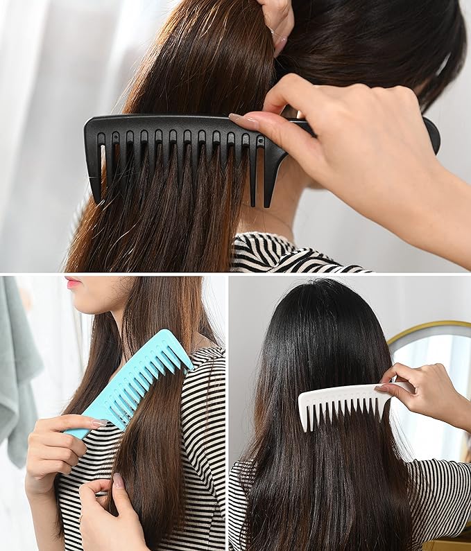 Wide Tooth comb, Large Detangling Comb for Women and Men, Durable Styling Brush for Curly, Long, Wet Hair Types - Professional Hair Care.