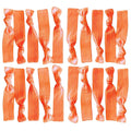 Kenz Laurenz Hair Ties Ponytail Holder Set No Crease Ribbon Bands - 20 Count - Neon Orange