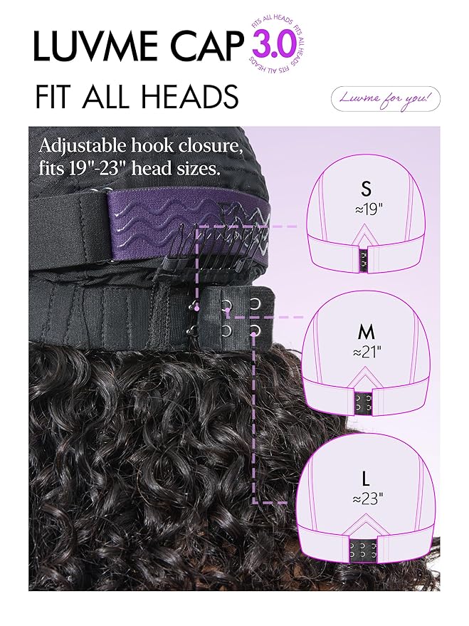 LUVME HAIR 100% Human Hair Wigs Curly Deep Wave Glueless Lace Front 14 Inches, Pre Cut Plucked Hd Lace Short Wig Ready To Go Natural Color Straight Bleached Knots Side Part Black Wigs