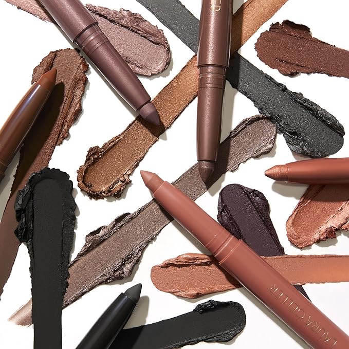 LAURA GELLER NEW YORK Kajal Longwear Kohl Eyeliner Pencil - Deep Charcoal Kohl - Caffeine and Vitamin E - Smooth & Blendable Liner - Built-In Sharpener